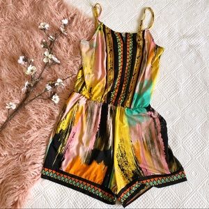 ECI Printed Keyhole Romper, size M